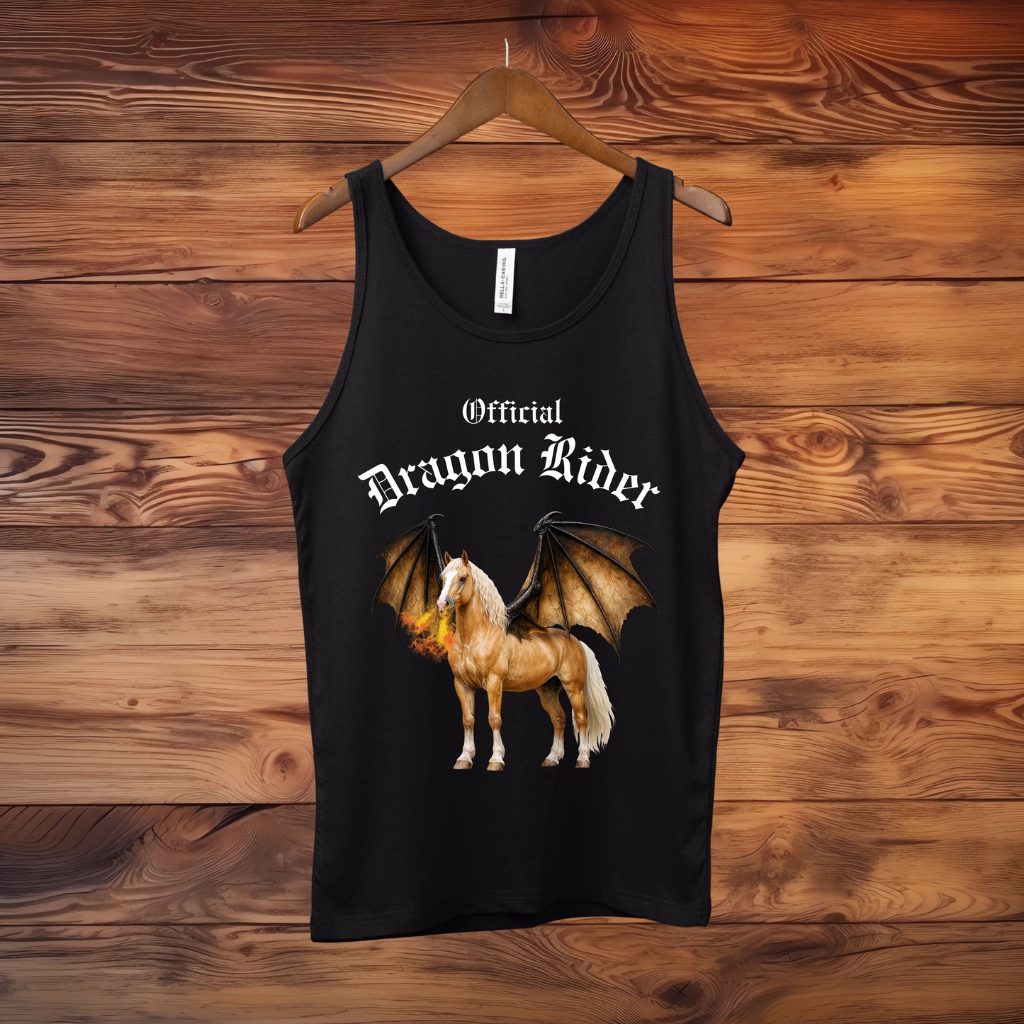 Official Dragon Rider Palomino Winged Horse Mythical Equestrian Unisex Jersey Tank