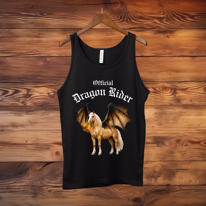 Official Dragon Rider Palomino Winged Horse Mythical Equestrian Unisex Jersey Tank