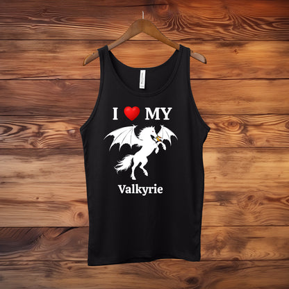 Personalized I Love My Dragon Horse Unisex Jersey Tank