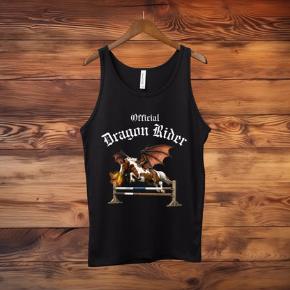 Official Dragon Rider Winged Horse Jumping Equestrian Fantasy Unisex Jersey Tank