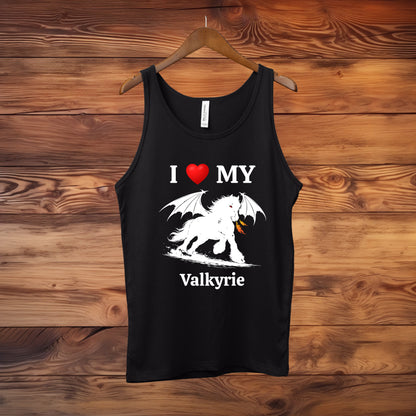 Personalized I Love My Dragon Horse Unisex Jersey Tank