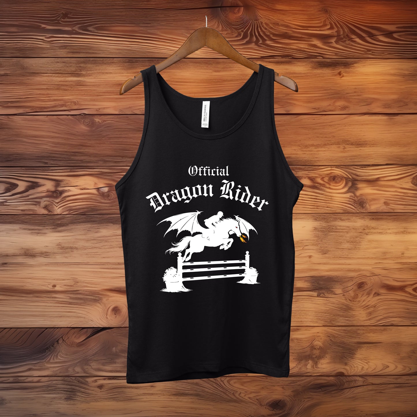 Official Dragon Rider Winged Horse Jumping Equestrian Fantasy Unisex Jersey Tank