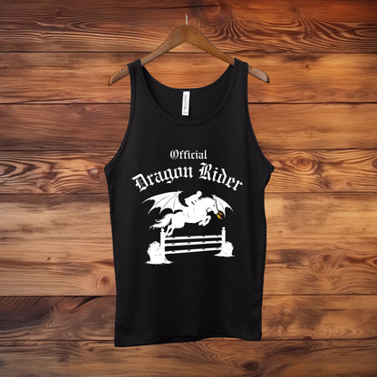 Official Dragon Rider Winged Horse Jumping Equestrian Fantasy Unisex Jersey Tank