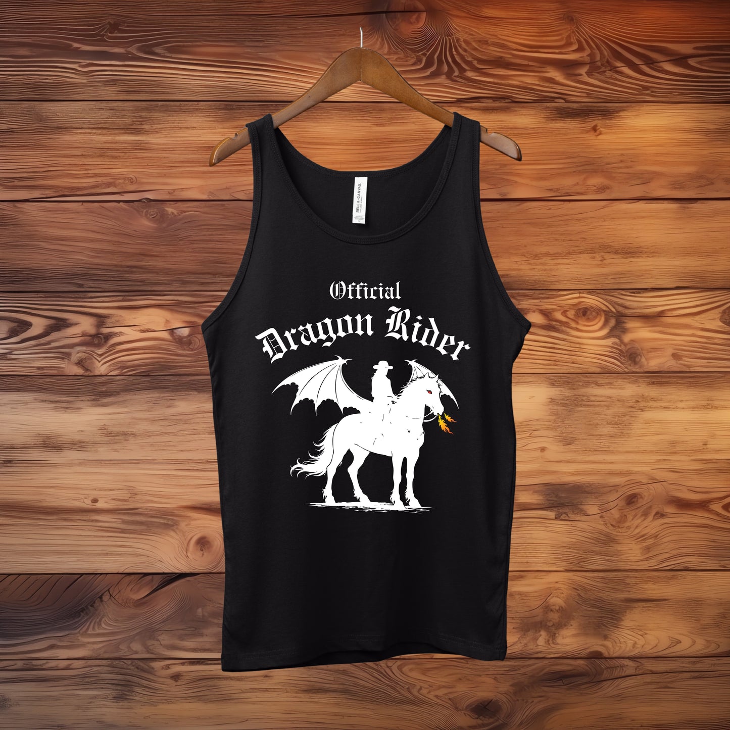 Official Dragon Rider Western Winged Horse Equestrian Fantasy Illustration Unisex Jersey Tank