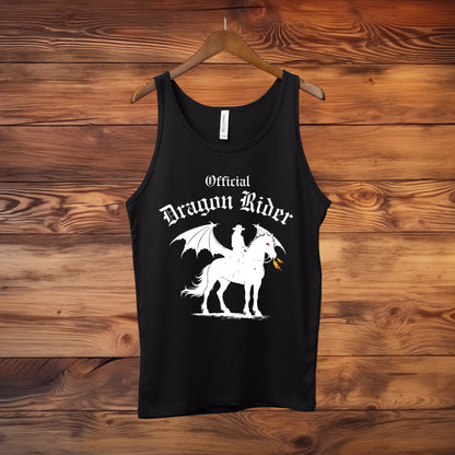 Official Dragon Rider Western Winged Horse Equestrian Fantasy Illustration Unisex Jersey Tank