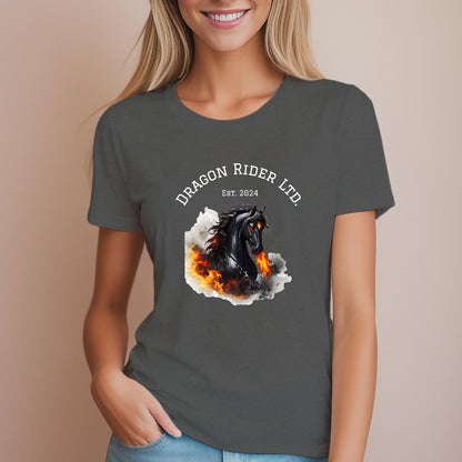 Dragon Rider Ltd Fire Breathing Horse Fantasy Women's Relaxed Fit Tee