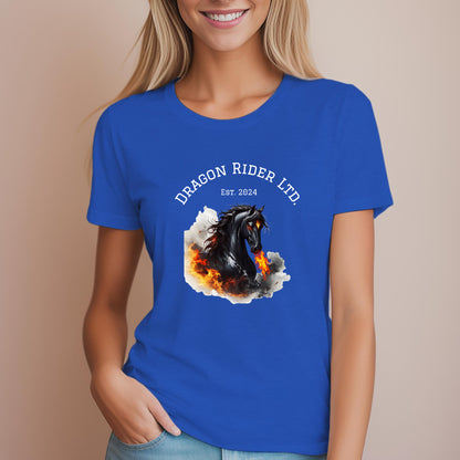 Dragon Rider Ltd Fire Breathing Horse Fantasy Women's Relaxed Fit Tee