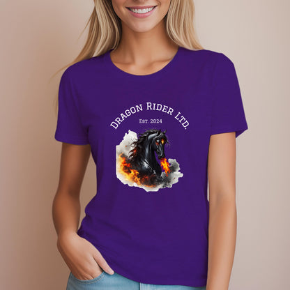 Dragon Rider Ltd Fire Breathing Horse Fantasy Women's Relaxed Fit Tee