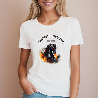 Dragon Rider Ltd Fire Breathing Horse Fantasy Women's Relaxed Fit Tee