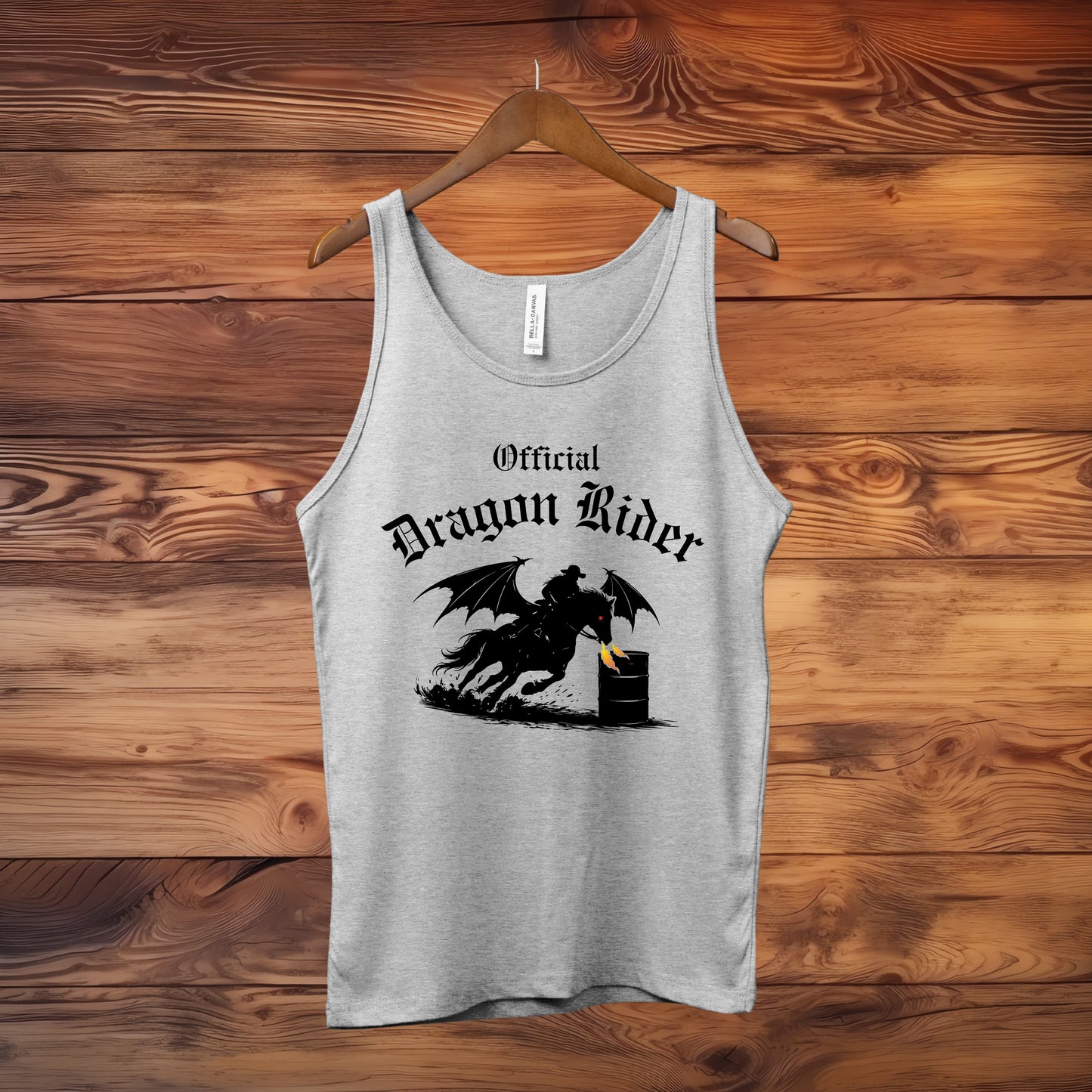 Official Dragon Rider Barrel Racer Equestrian Fantasy Winged Horse Unisex Jersey Tank