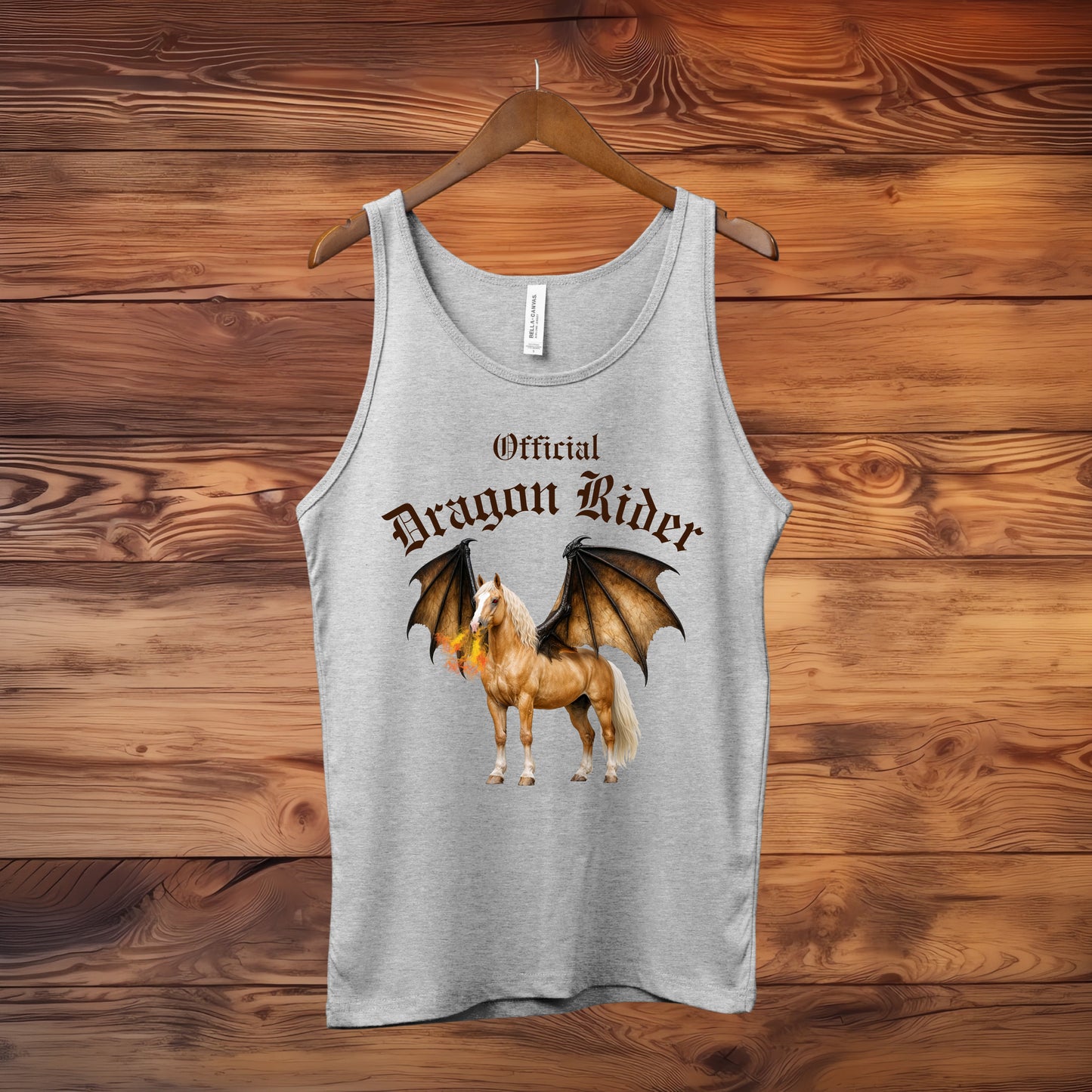 Official Dragon Rider Palomino Winged Horse Mythical Equestrian Unisex Jersey Tank