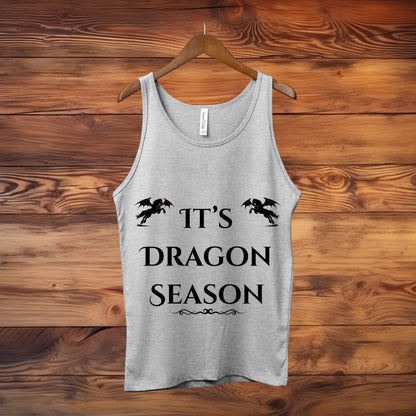 It’s Dragon Season Fantasy Equestrian Dragon Rider Unisex Jersey Tank