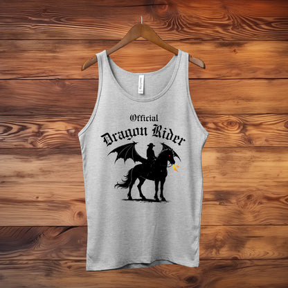 Official Dragon Rider Western Winged Horse Equestrian Fantasy Illustration Unisex Jersey Tank