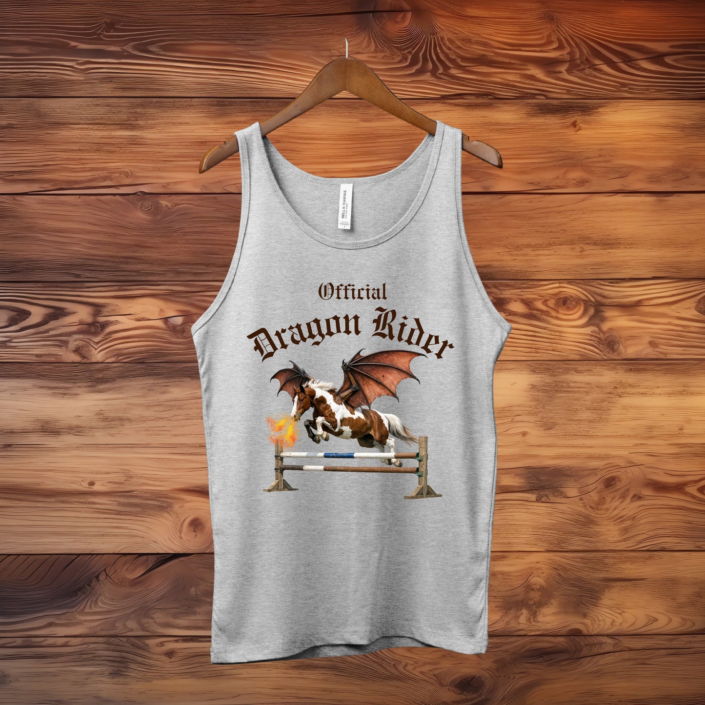Official Dragon Rider Winged Horse Jumping Equestrian Fantasy Unisex Jersey Tank