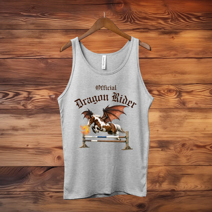 Official Dragon Rider Winged Horse Jumping Equestrian Fantasy Unisex Jersey Tank