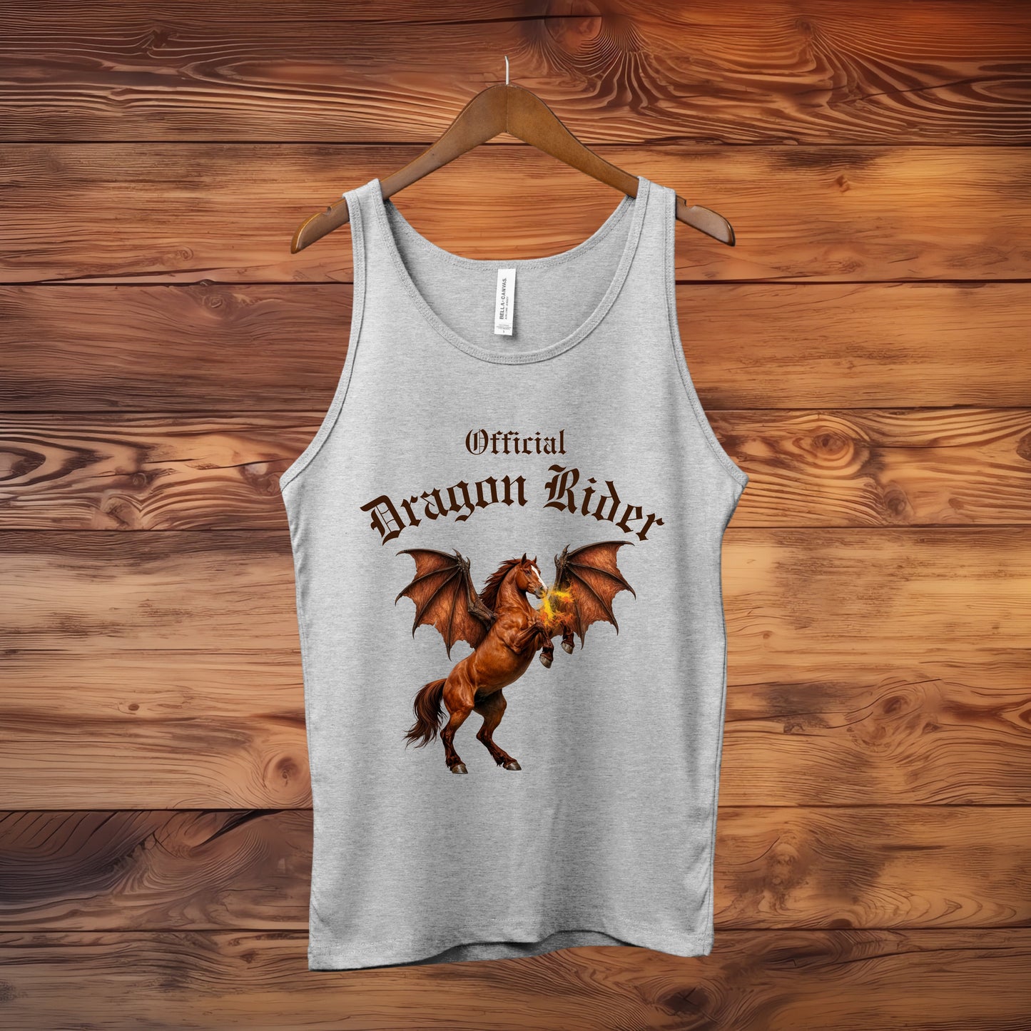 Official Dragon Rider Chesnut Rearing Winged Horse Equestrian Unisex Jersey Tank