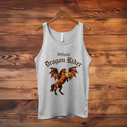 Official Dragon Rider Chesnut Rearing Winged Horse Equestrian Unisex Jersey Tank