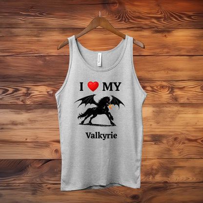 Personalized I Love My Dragon Horse Unisex Jersey Tank