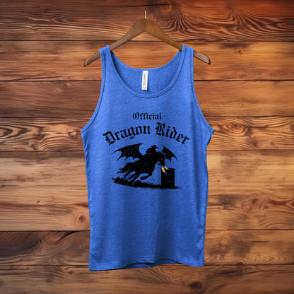 Official Dragon Rider Barrel Racer Equestrian Fantasy Winged Horse Unisex Jersey Tank