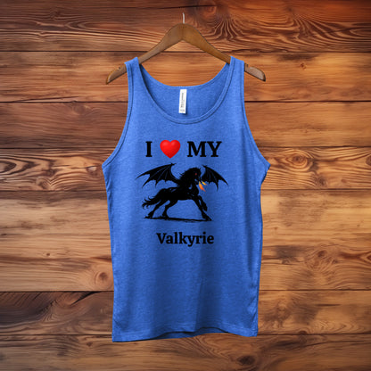 Personalized I Love My Dragon Horse Unisex Jersey Tank
