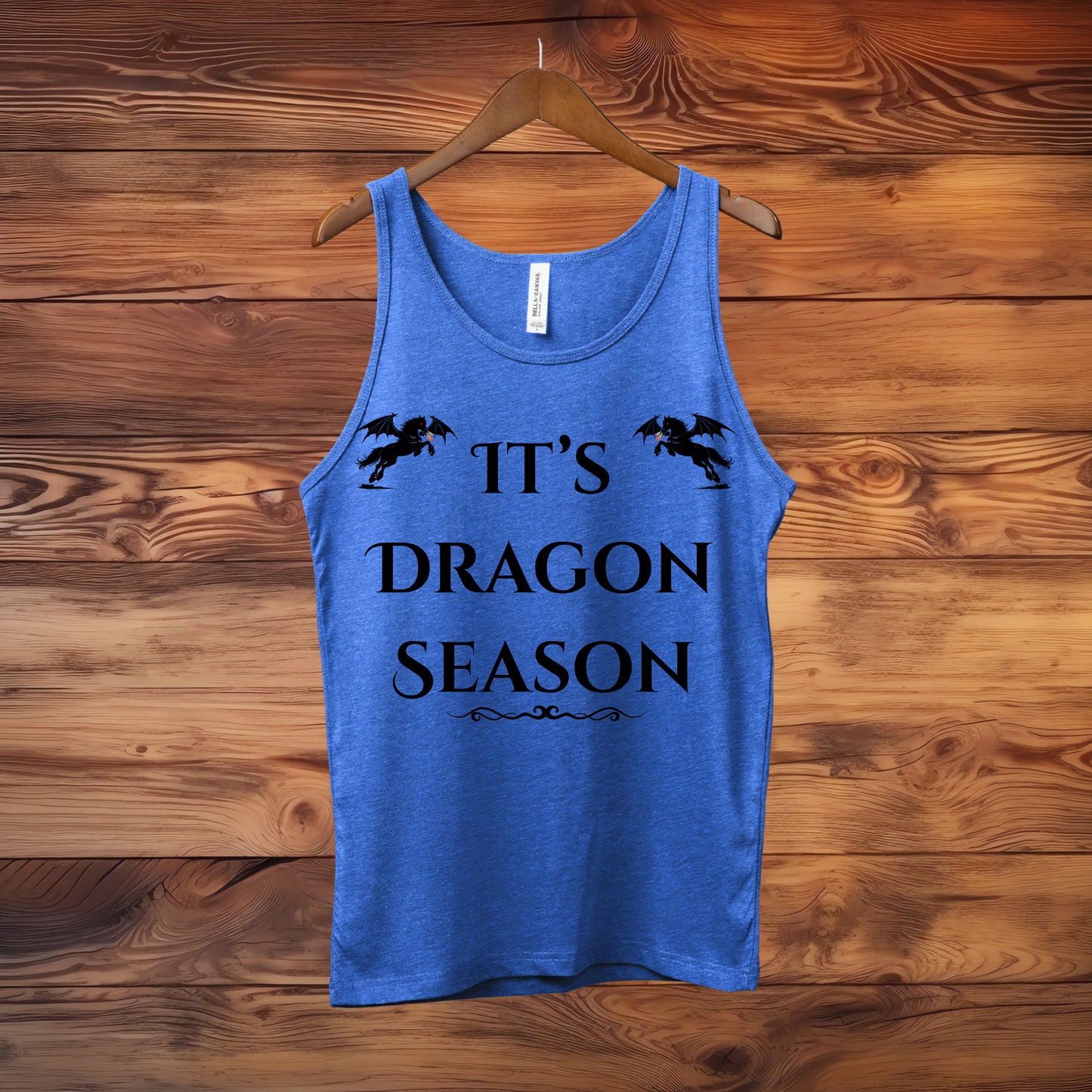 It’s Dragon Season Fantasy Equestrian Dragon Rider Unisex Jersey Tank