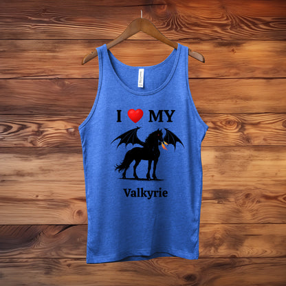 Personalized I Love My Dragon Horse Unisex Jersey Tank