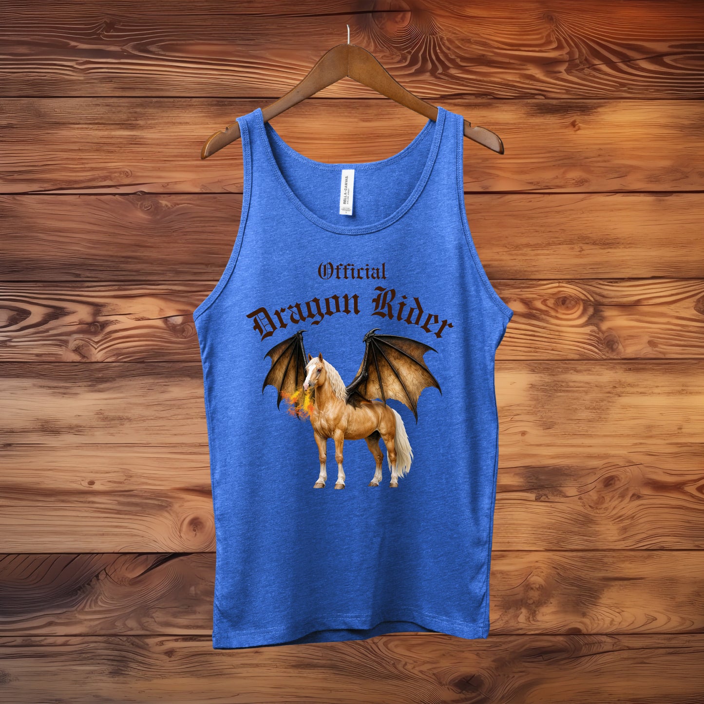 Official Dragon Rider Palomino Winged Horse Mythical Equestrian Unisex Jersey Tank