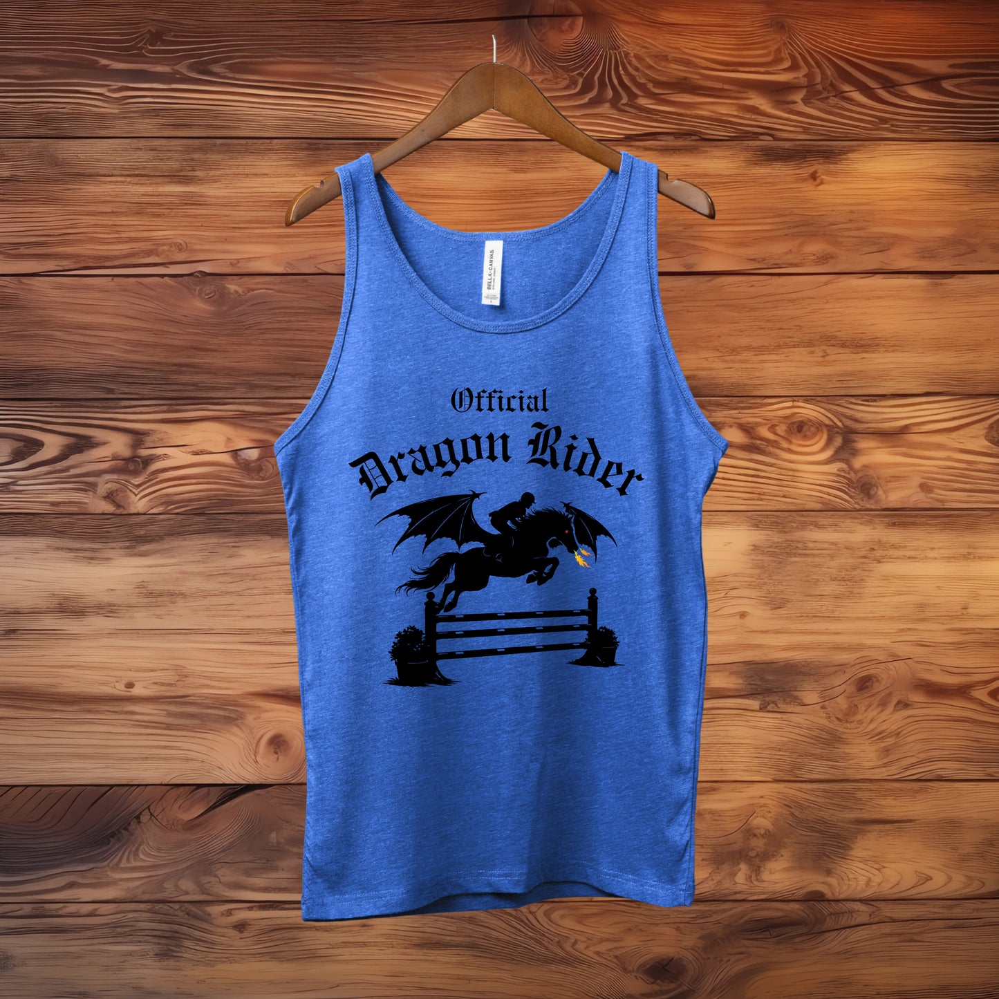 Official Dragon Rider Winged Horse Jumping Equestrian Fantasy Unisex Jersey Tank