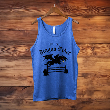 Official Dragon Rider Winged Horse Jumping Equestrian Fantasy Unisex Jersey Tank