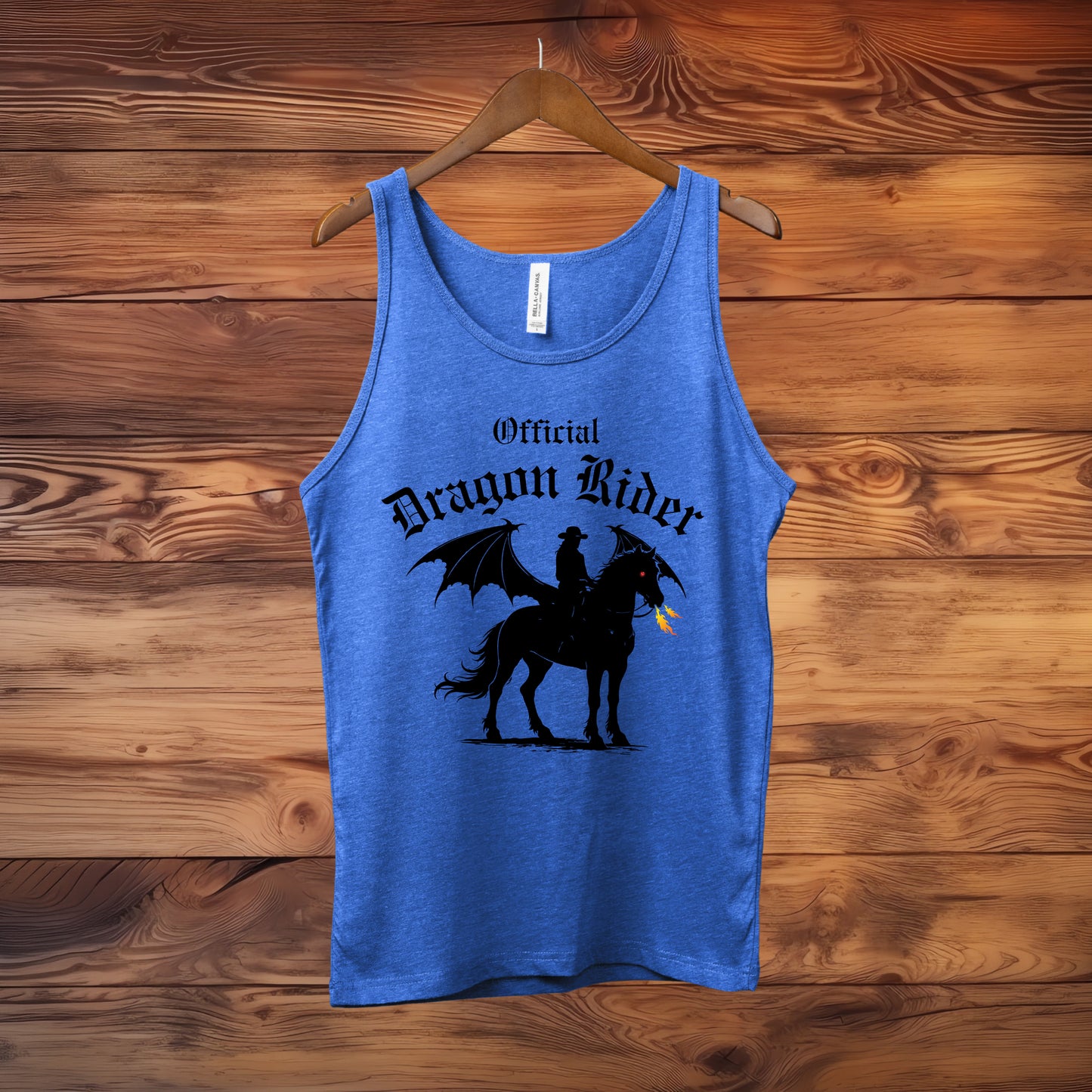 Official Dragon Rider Western Winged Horse Equestrian Fantasy Illustration Unisex Jersey Tank