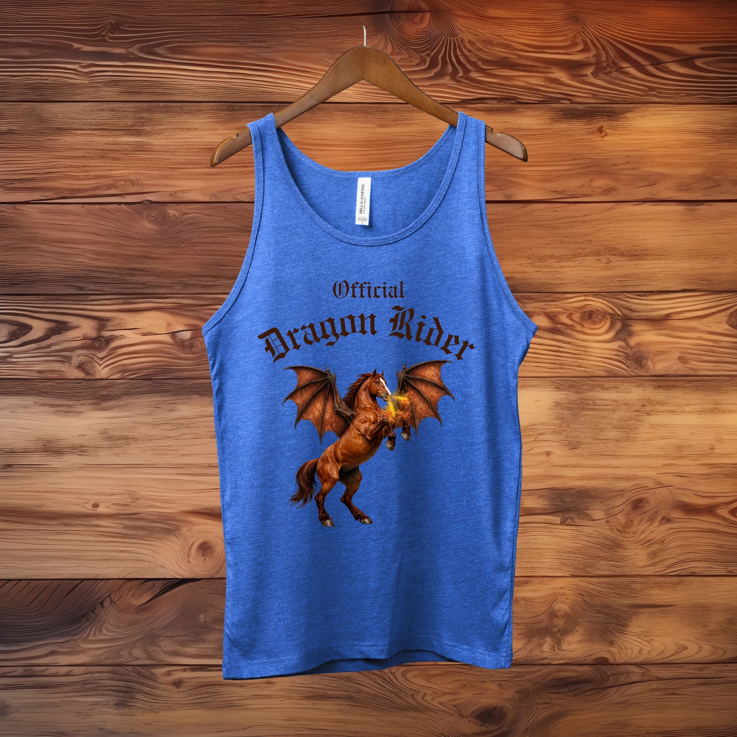Official Dragon Rider Chesnut Rearing Winged Horse Equestrian Unisex Jersey Tank