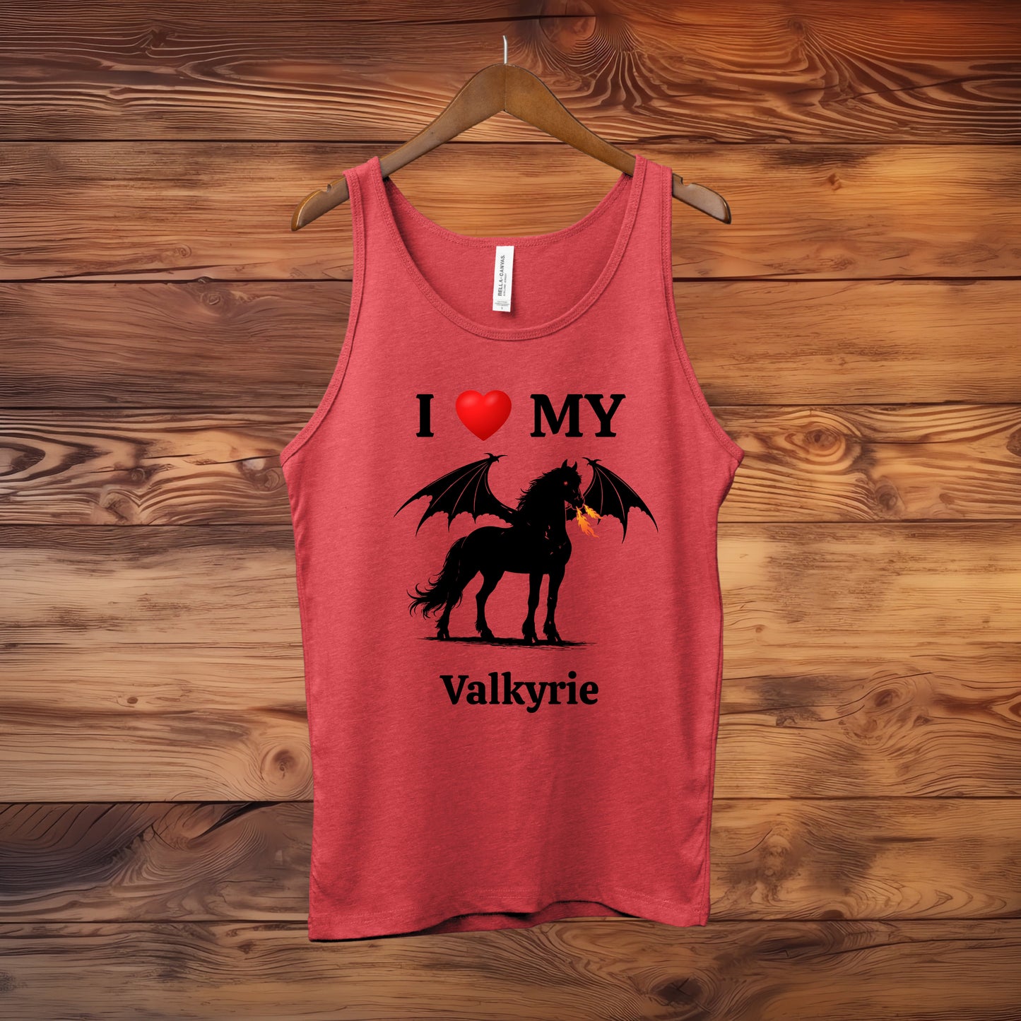 Personalized I Love My Dragon Horse Unisex Jersey Tank