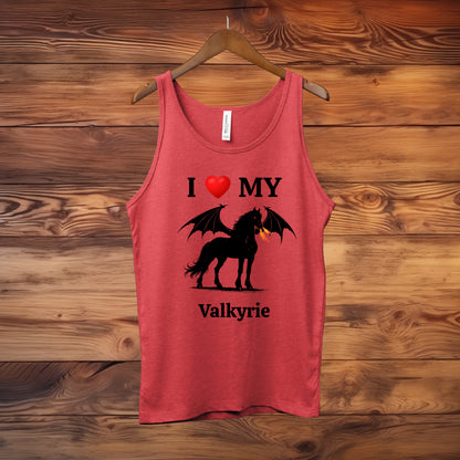 Personalized I Love My Dragon Horse Unisex Jersey Tank