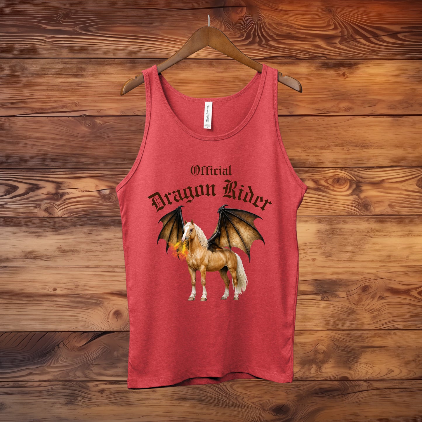 Official Dragon Rider Palomino Winged Horse Mythical Equestrian Unisex Jersey Tank