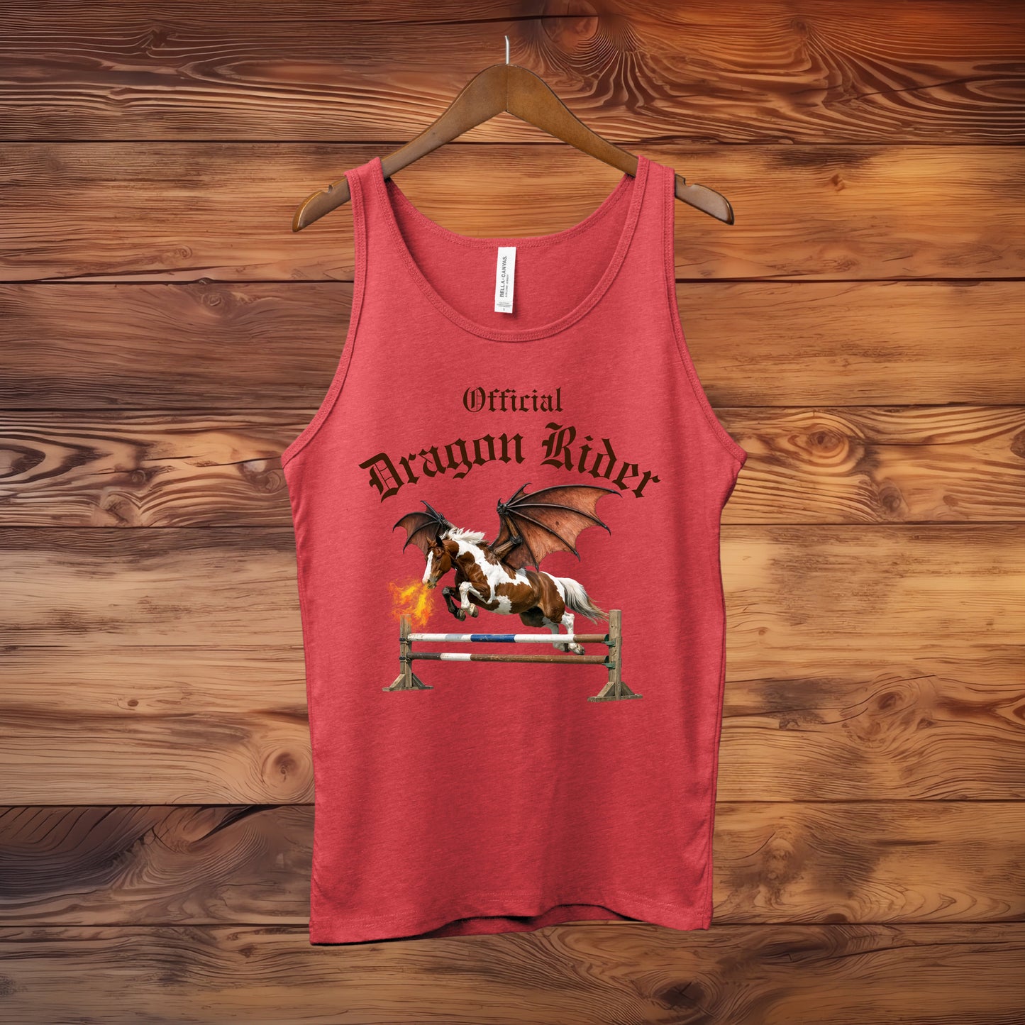 Official Dragon Rider Winged Horse Jumping Equestrian Fantasy Unisex Jersey Tank