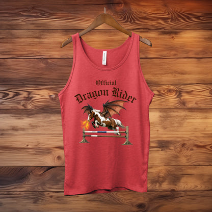 Official Dragon Rider Winged Horse Jumping Equestrian Fantasy Unisex Jersey Tank