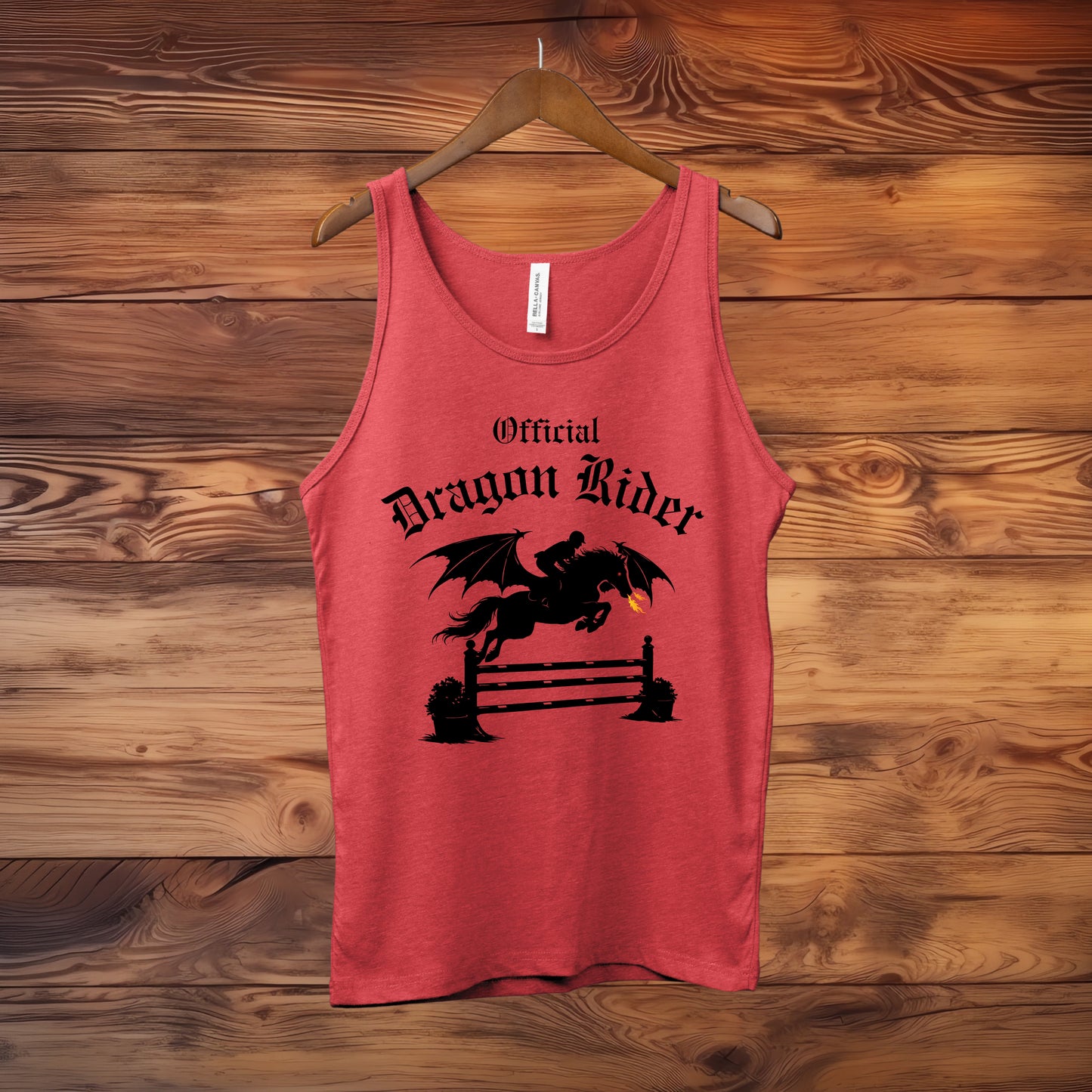 Official Dragon Rider Winged Horse Jumping Equestrian Fantasy Unisex Jersey Tank