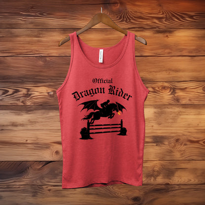 Official Dragon Rider Winged Horse Jumping Equestrian Fantasy Unisex Jersey Tank