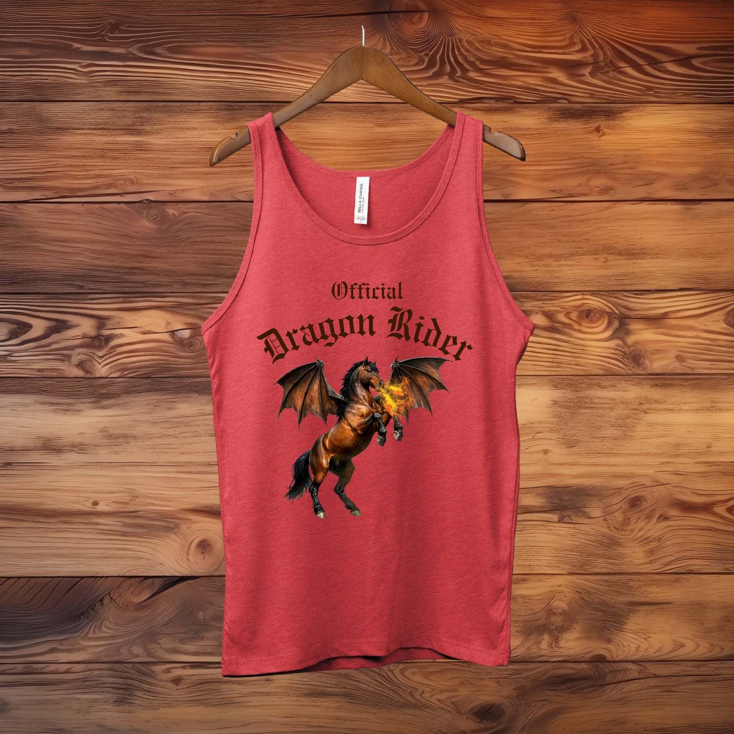 Official Dragon Rider Bay Fire Breathing Winged Horse Unisex Jersey Tank