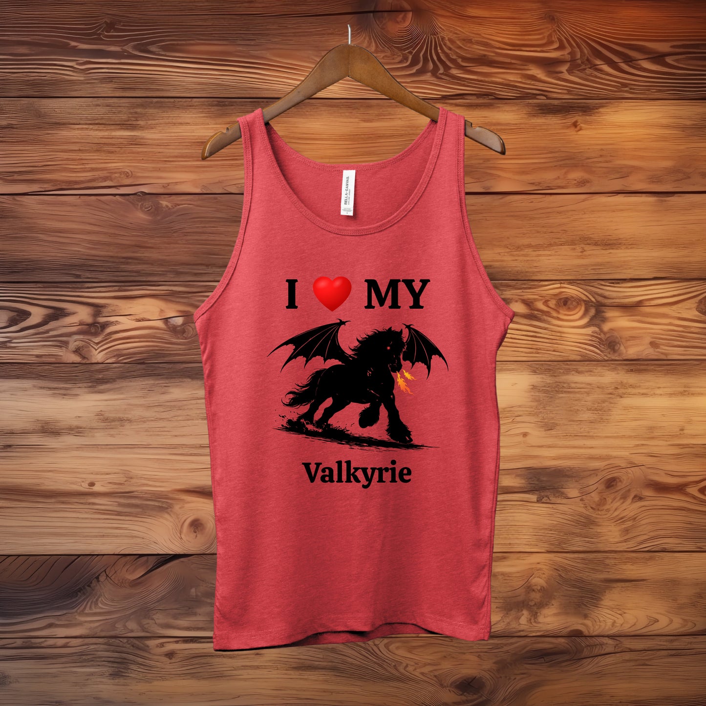 Personalized I Love My Dragon Horse Unisex Jersey Tank