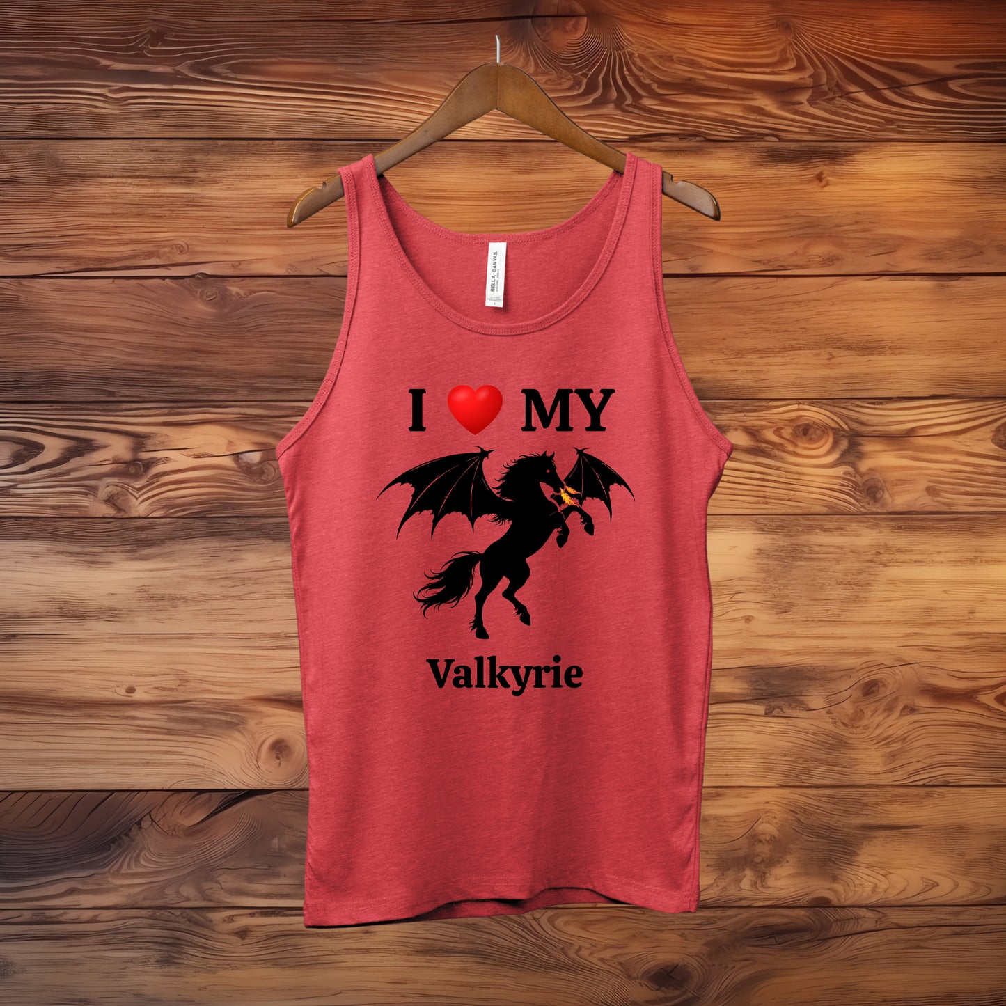 Personalized I Love My Dragon Horse Unisex Jersey Tank