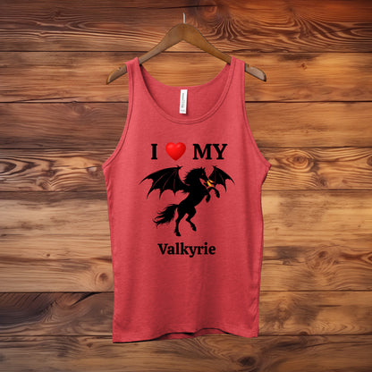Personalized I Love My Dragon Horse Unisex Jersey Tank