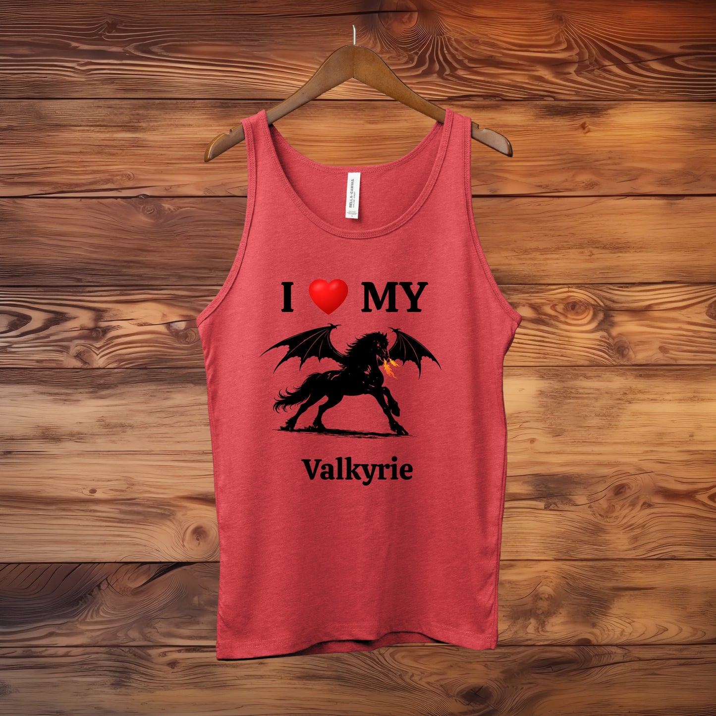 Personalized I Love My Dragon Horse Unisex Jersey Tank