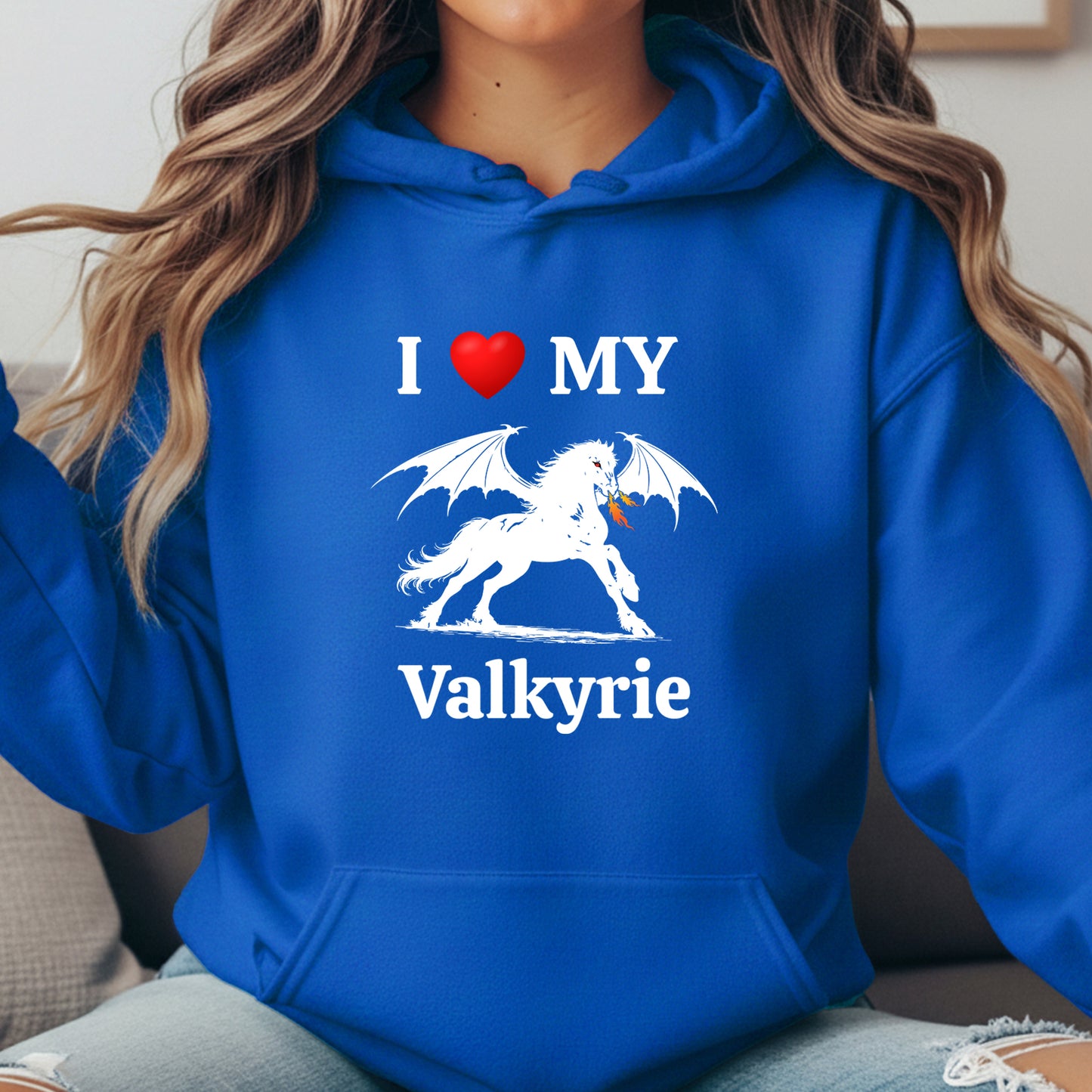 Personalized I Love My Dragon Horse Unisex Heavy Blend Hooded Sweatshirt