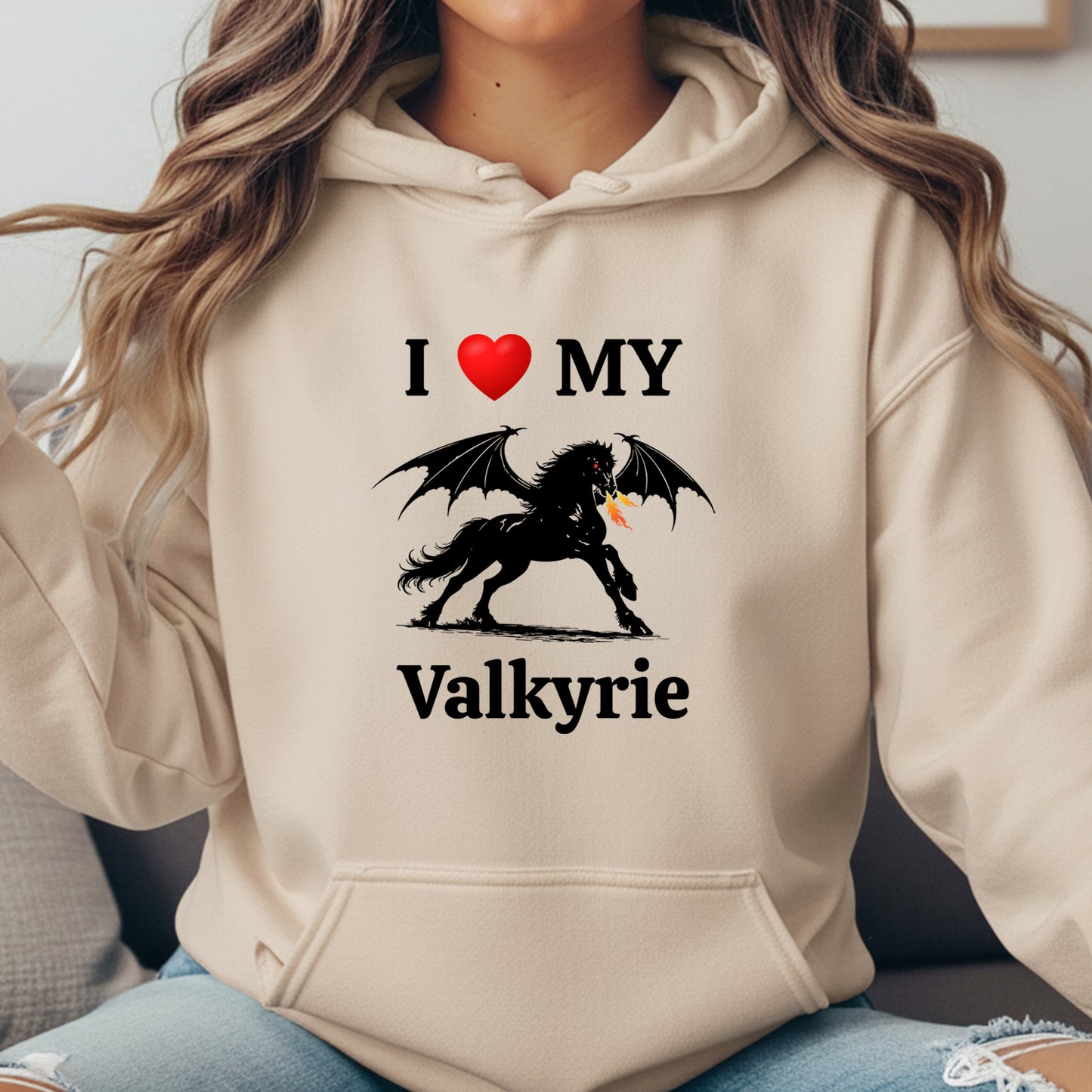 Personalized I Love My Dragon Horse Unisex Heavy Blend Hooded Sweatshirt