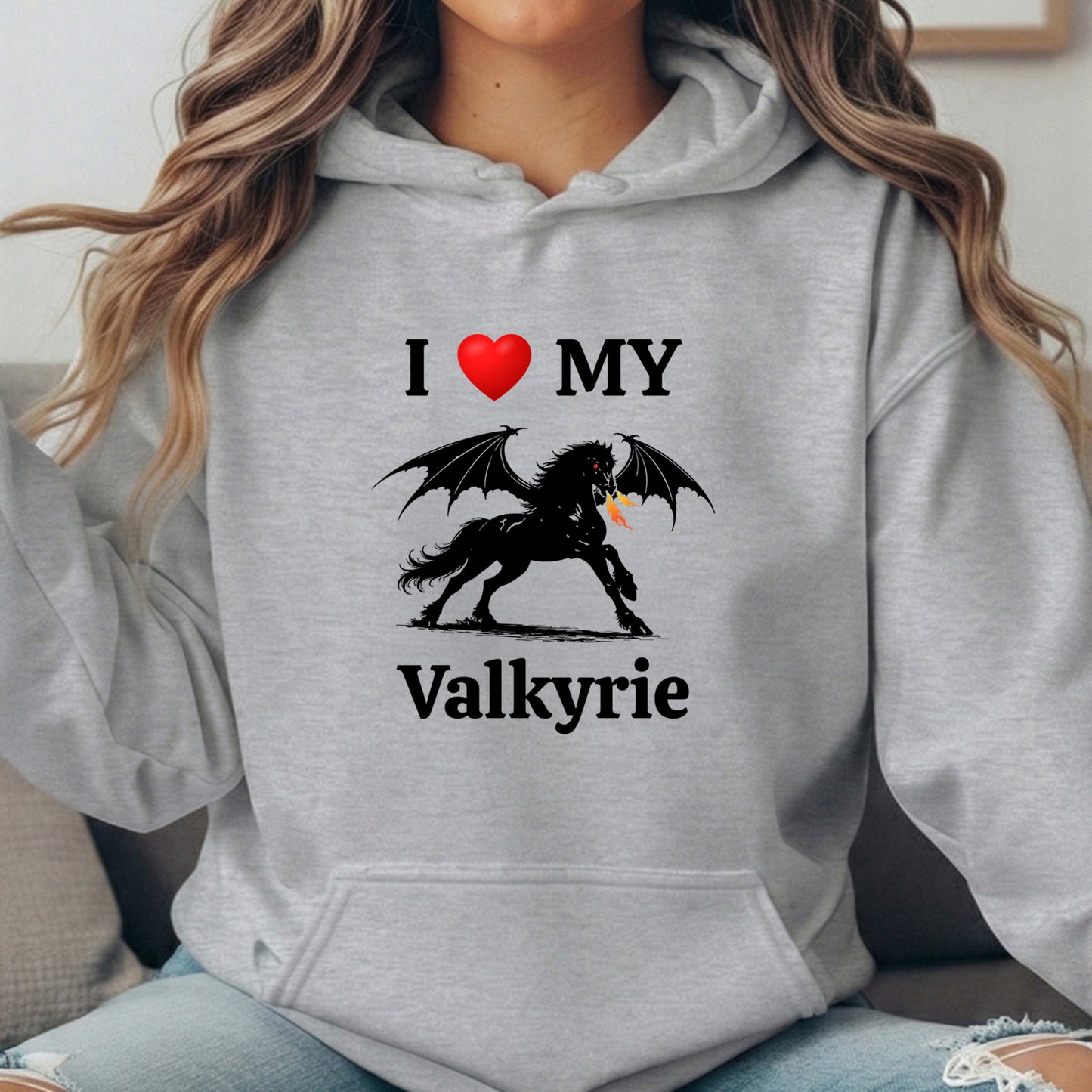 Personalized I Love My Dragon Horse Unisex Heavy Blend Hooded Sweatshirt