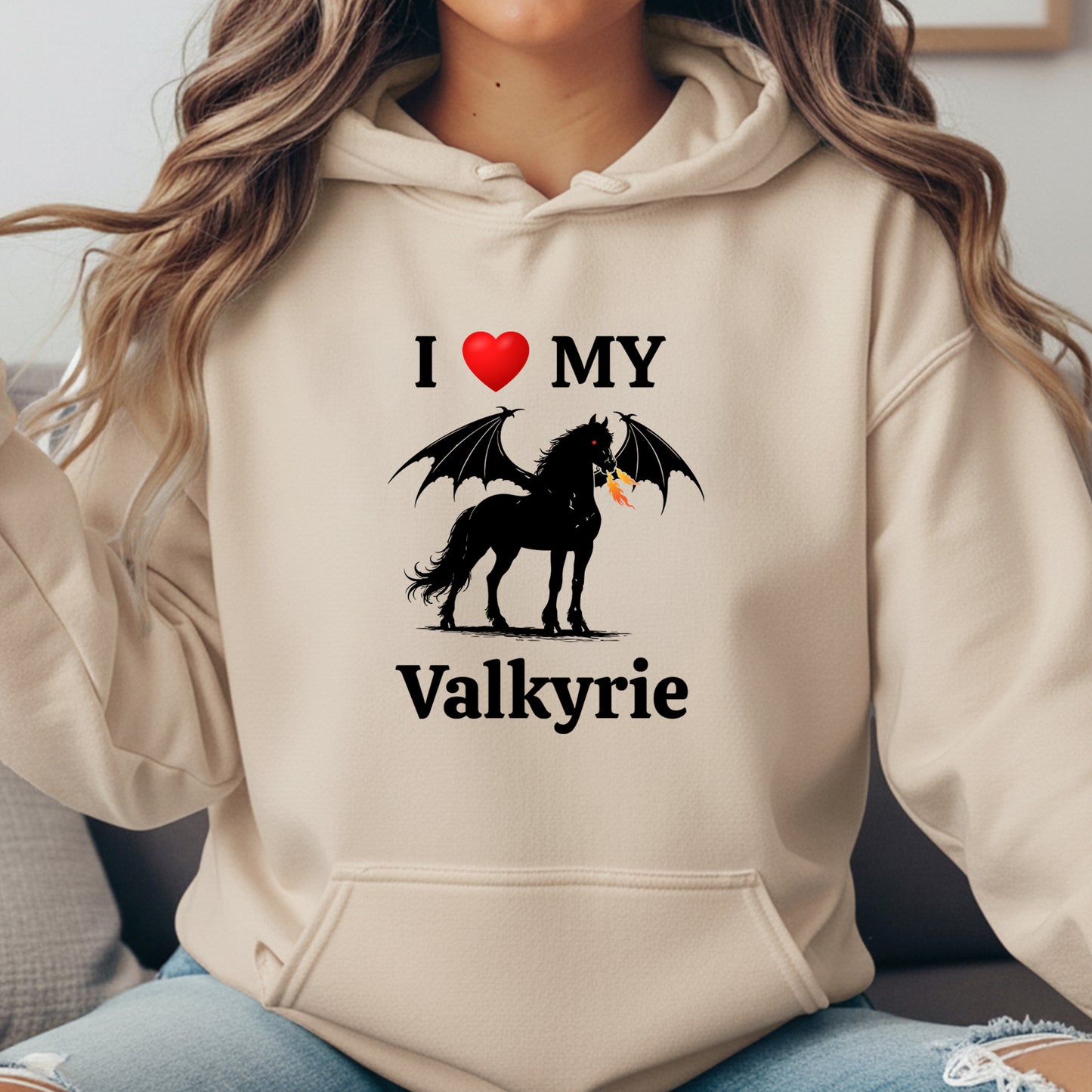 Personalized I Love My Dragon Horse Unisex Heavy Blend Hooded Sweatshirt
