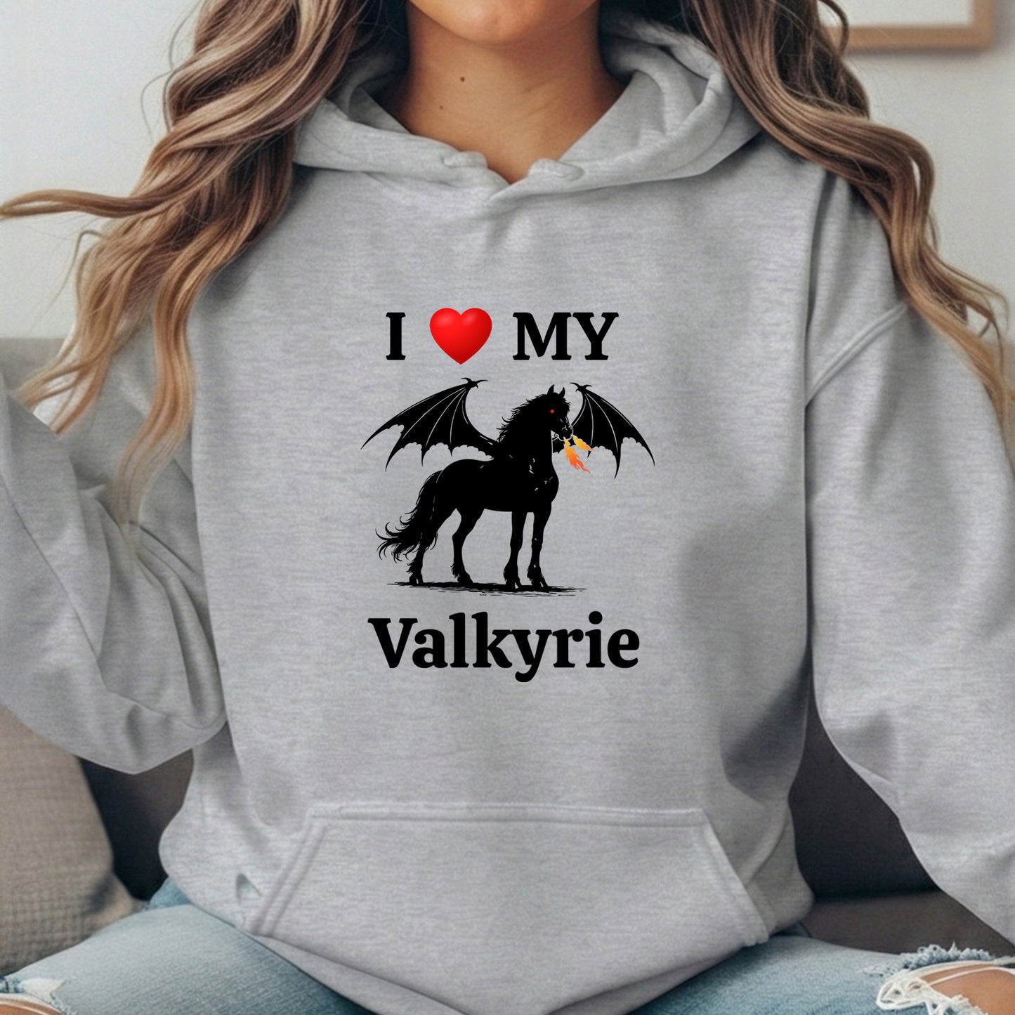 Personalized I Love My Dragon Horse Unisex Heavy Blend Hooded Sweatshirt