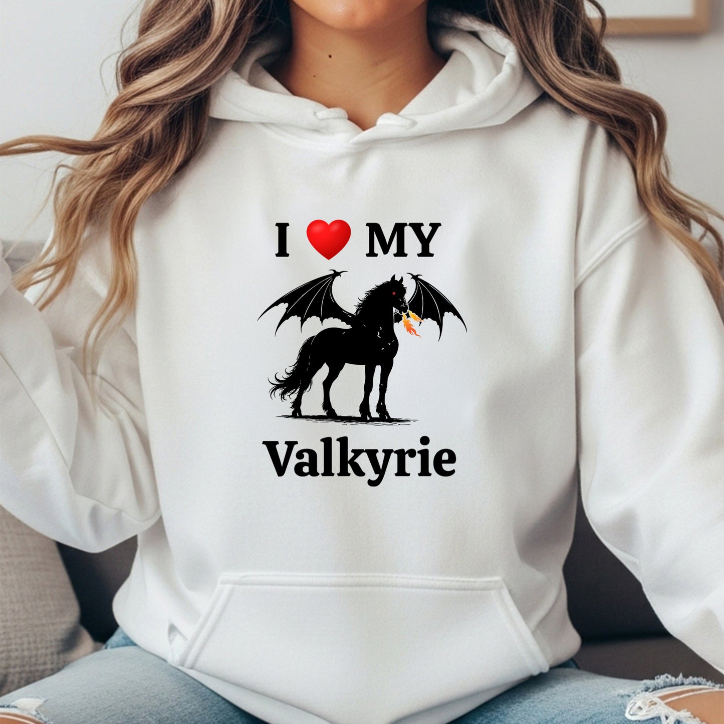 Personalized I Love My Dragon Horse Unisex Heavy Blend Hooded Sweatshirt