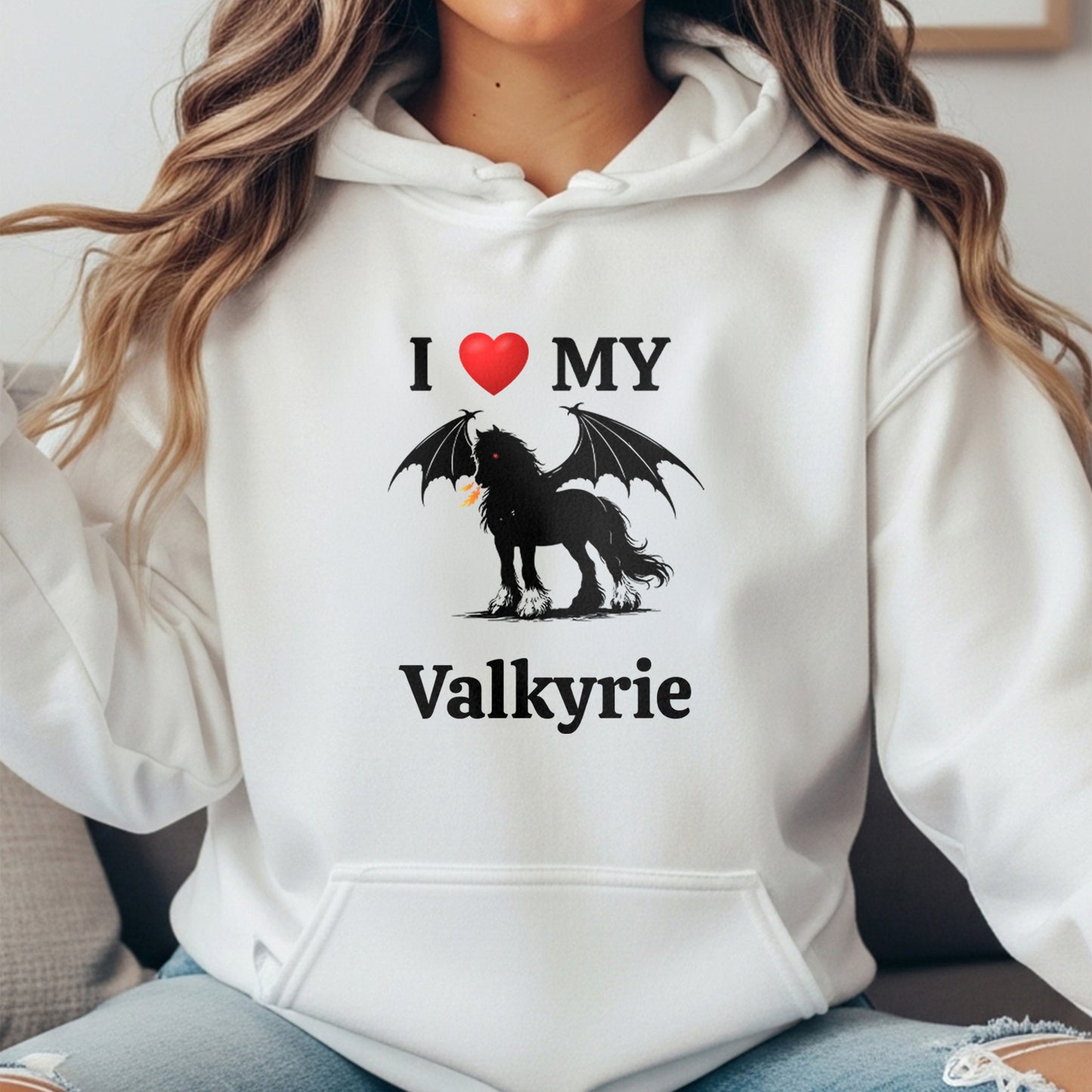 Personalized I Love My Dragon Horse Unisex Heavy Blend Hooded Sweatshirt